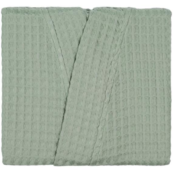 Халат вафельный женский Boho Kimono, зеленая мята, размер M (44-46)