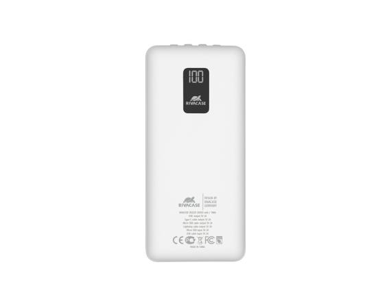 Внешний аккумулятор с дисплеем и встроенными кабелями VA2220, 10000 mAh