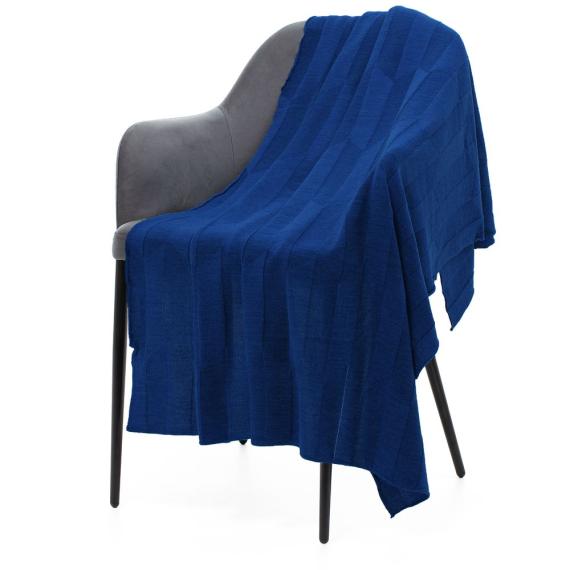 Плед Rombus, темно-синий (кобальт)