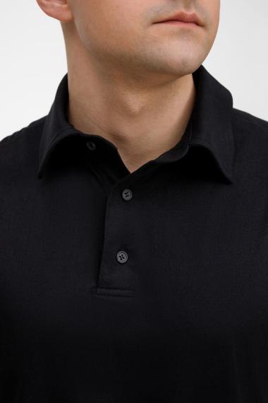 Рубашка поло унисекс Senti, черная, размер M