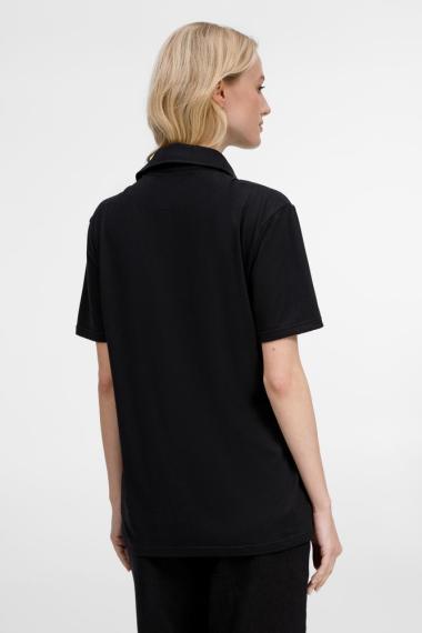 Рубашка поло унисекс Senti, черная, размер M