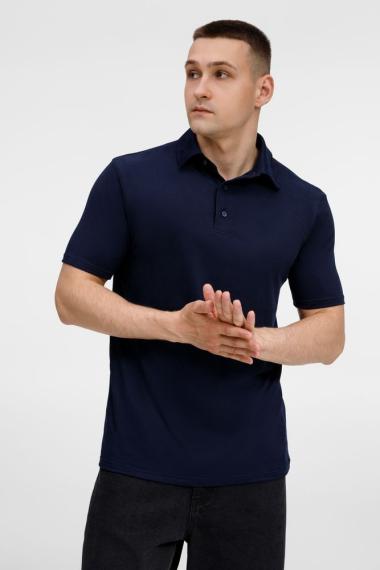 Рубашка поло унисекс Senti, темно-синяя, размер S