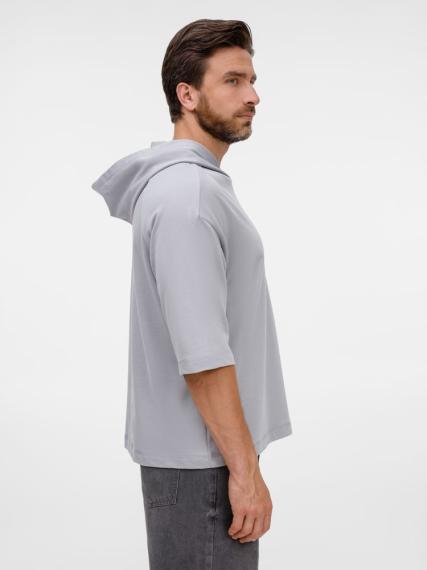 Футболка оверсайз унисекс с капюшоном Neofit, светло-серая, размер XL/XXL