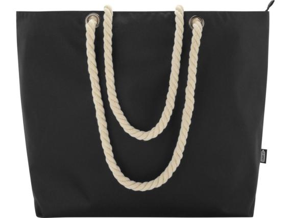 Пляжная сумка-холодильник Panama GRS из переработанных материалов с ручками-шнурками