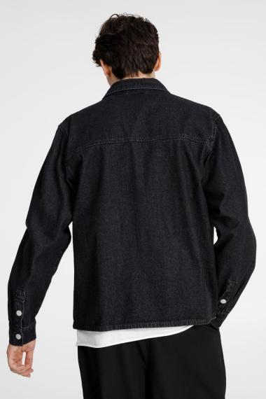 Куртка джинсовая O3, черная, размер 3XL/4XL