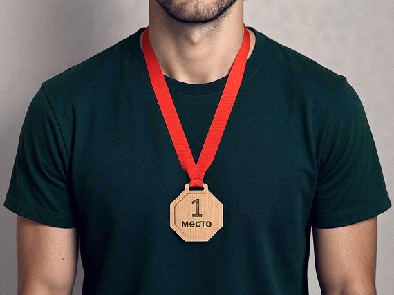 Медаль из бука «Octagon»