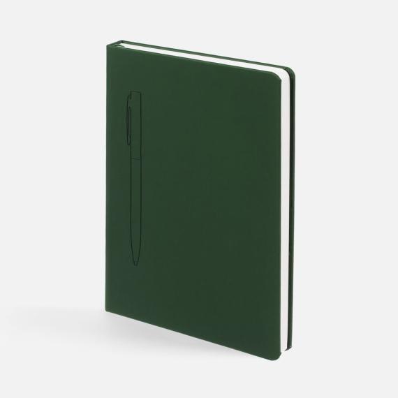 Ежедневник Magnet Shall с ручкой, зеленый