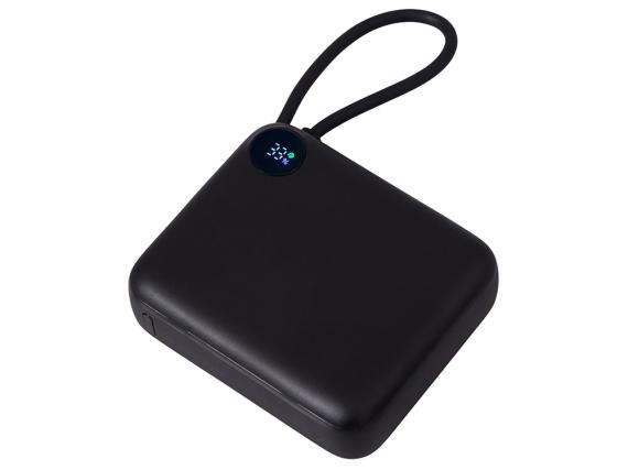 Внешний аккумулятор со встроенным кабелем «Liri», QC/PD, 10000 мАч