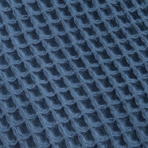 Плед вафельный Elenglect, темно-синий