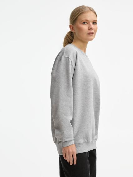 Свитшот унисекс Columbia, серый меланж, размер 5XL