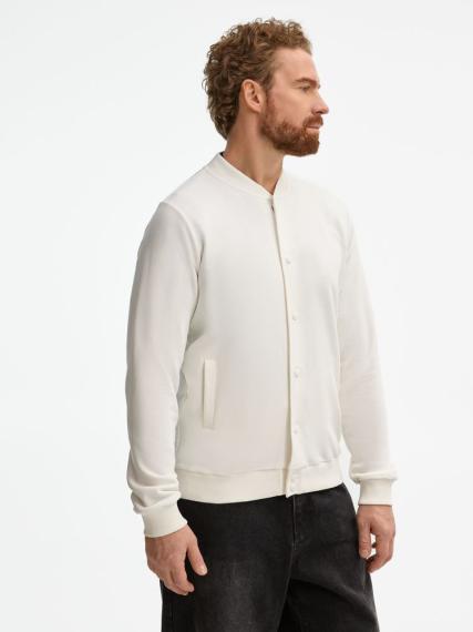 Бомбер унисекс Nuppu, молочно-белый, размер S