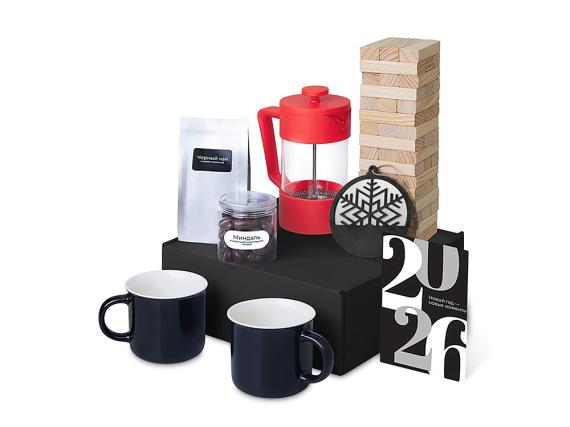 Подарочный набор «Re:Together» с френчпрессом, кружками и дженгой