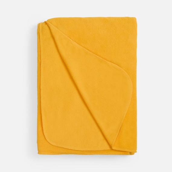 Флисовый плед Warm&Peace XL, желтый