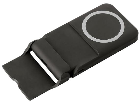 Беспроводной внешний аккумулятор с подсветкой лого и подставкой «Magflash», 10000 мАч, 15 Вт