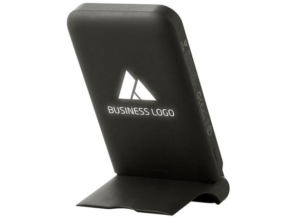 Беспроводной внешний аккумулятор с подсветкой лого и подставкой «Magflash», 10000 мАч, 15 Вт