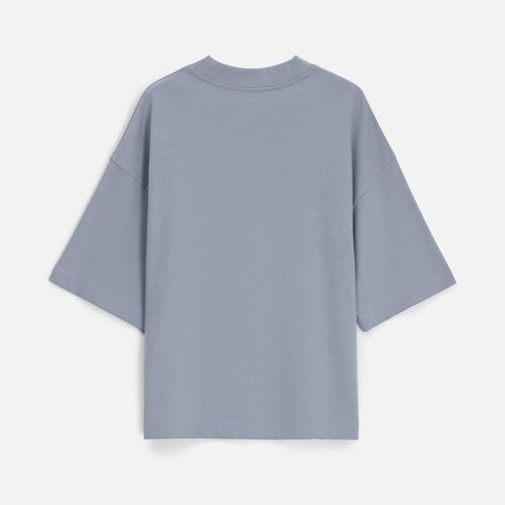 Футболка оверсайз унисекс T9, серая, размер XS/S
