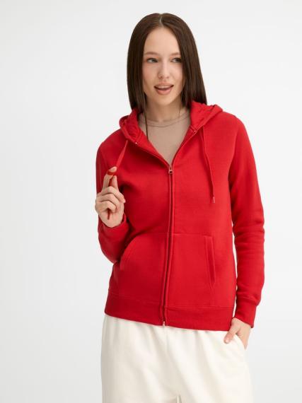 Толстовка женская на молнии с капюшоном Seven Women, красная, размер S