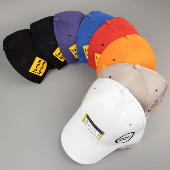 Бейсболка Canopy, черная с белым кантом