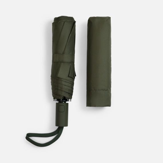 Зонт складной Cloudex, зеленый (хаки)