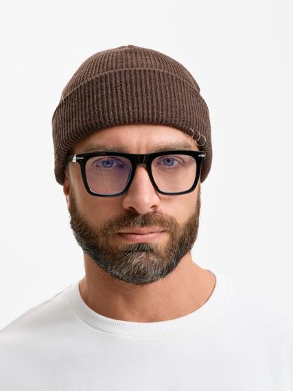 Шапка Ribelle, коричневый меланж