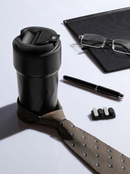 Антистресс-кликер Clacky, черный с серебристым