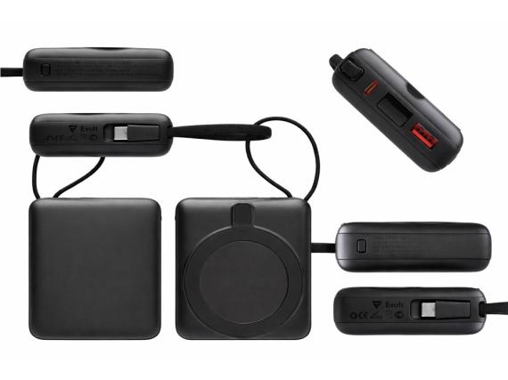 Магнитный беспроводной внешний аккумулятор c подсветкой лого «Энчант», 10000 мАч