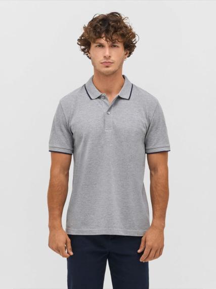 Рубашка поло унисекс Palermo, темно-синяя с белым, размер XS