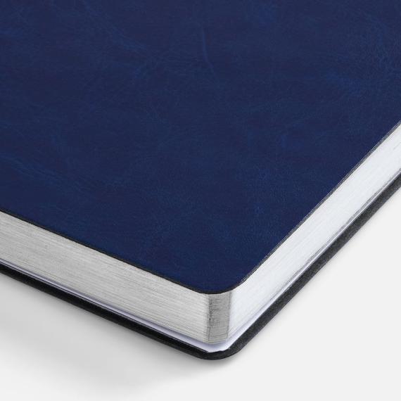 Ежедневник Nebraska Flex, недатированный, синий с серебром