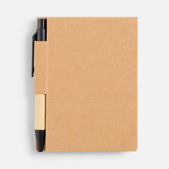 Мини-блокнот Eco Light с ручкой с черными элементами, ver.2