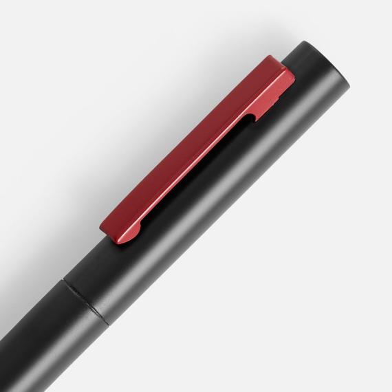 Ручка шариковая Inkolor, черная с красным