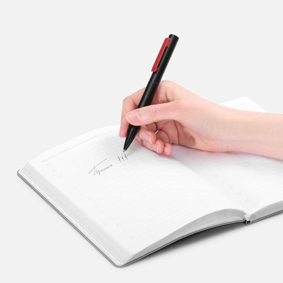 Ручка шариковая Inkolor, черная с красным