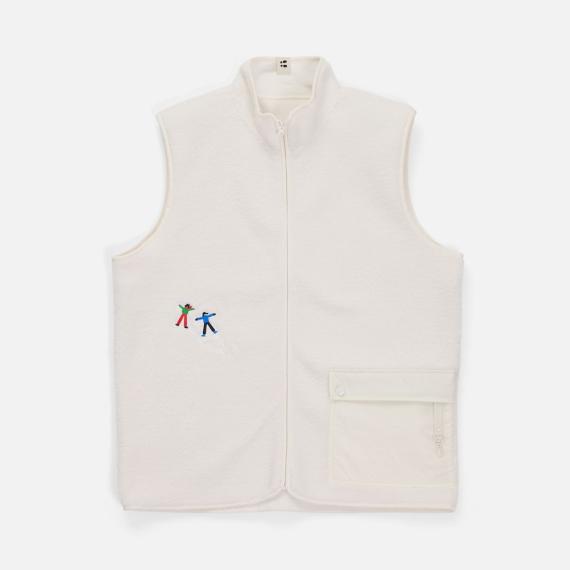 Жилет унисекс Oblako, молочно-белый, размер ХS/S