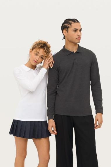 Рубашка поло мужская с длинным рукавом Perfect LSL Men красная, размер L