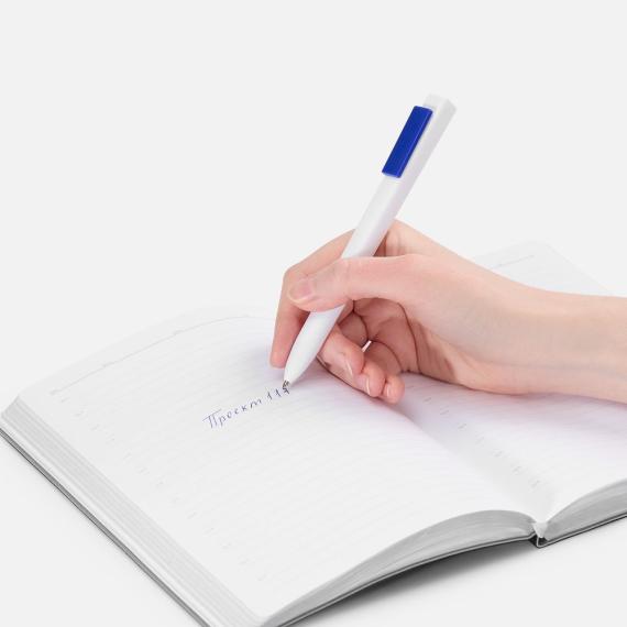 Ручка шариковая Swiper SQ, белая с синим