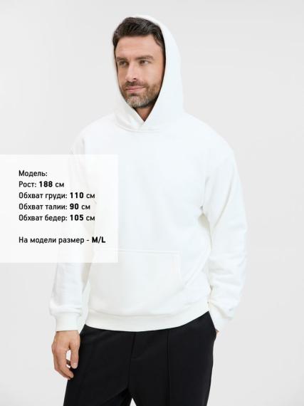 Худи унисекс оверсайз Songo, молочно-белое, размер XL/XXL