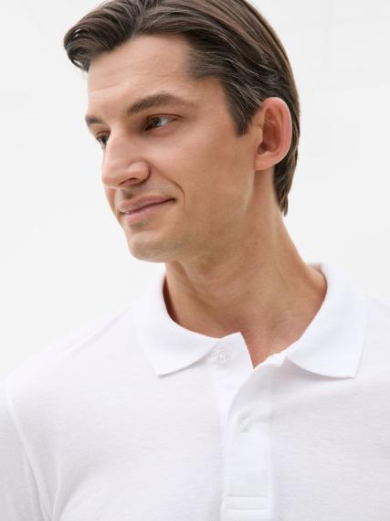 Рубашка поло мужская с длинным рукавом Perfect LSL Men белая, размер 3XL
